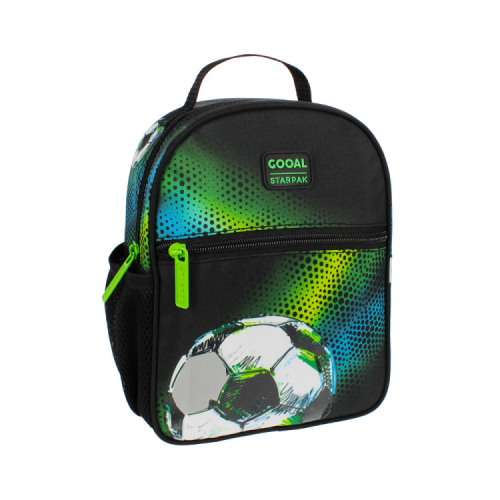 Ghiozdan Starpak Fotbal gradinita 1 compartiment 2 buzunare negru cu verde 485873