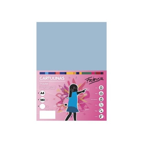 Carton colorat A4 Fabrisa 15516 180gmp albastru pastel top 250 coli