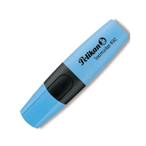 Textmarker albastru 490 varf tesit din fetru 1-4mm Pelikan