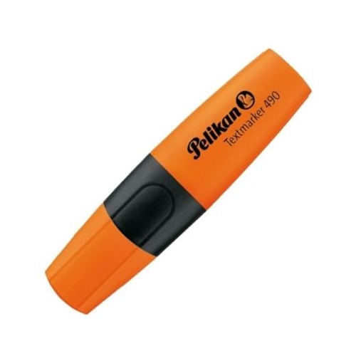 Textmarker portocaliu 490 varf tesit din fetru 1-4mm Pelikan