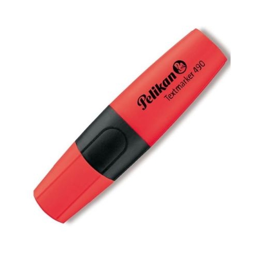Textmarker rosu 490 varf tesit din fetru 1-4mm Pelikan
