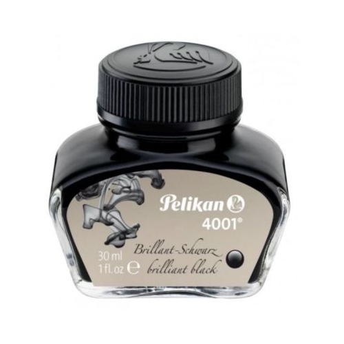 Calimara cu cerneala 4001 301051 cerneala neagra lucioasa 30ml Pelikan