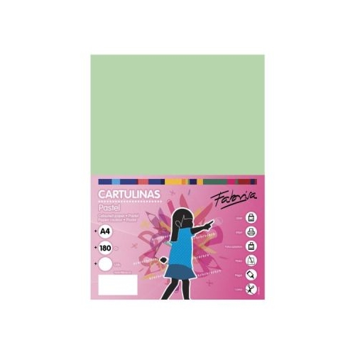 Carton colorat A4 Fabrisa 15512 180gmp verde deschis pastel top 250 coli