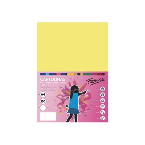 Carton colorat A4 Fabrisa 15511 180gmp galben pastel top 250 coli
