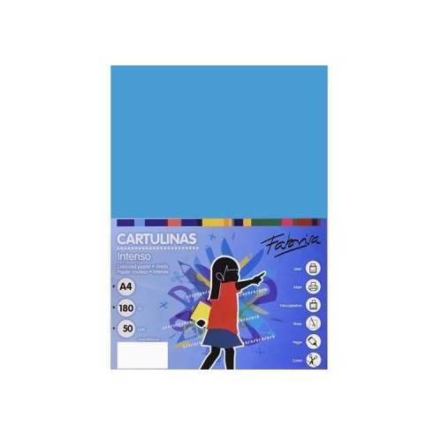 Carton colorat A4 Fabrisa 15464 180gmp albastru turcoaz intens top 50 coli