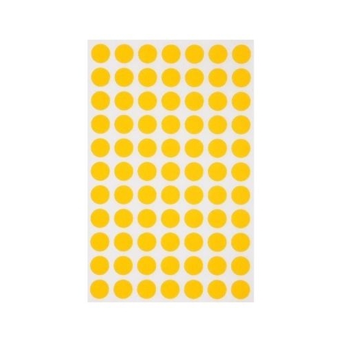 Etichete autocolante Agipa 111834 77A6 8 mm permanente rotund galben top 6 coli 462 buc.