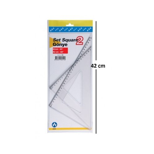 Set 2x Echer ARK 520 42cm 45 grade 60 grade plastic transparent