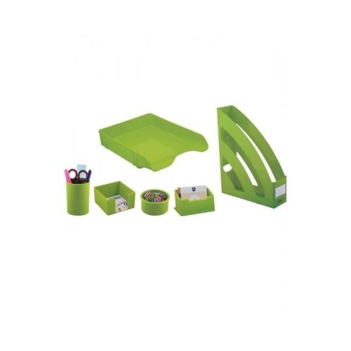 Set birou Ark 1397 6 piese plastic verde