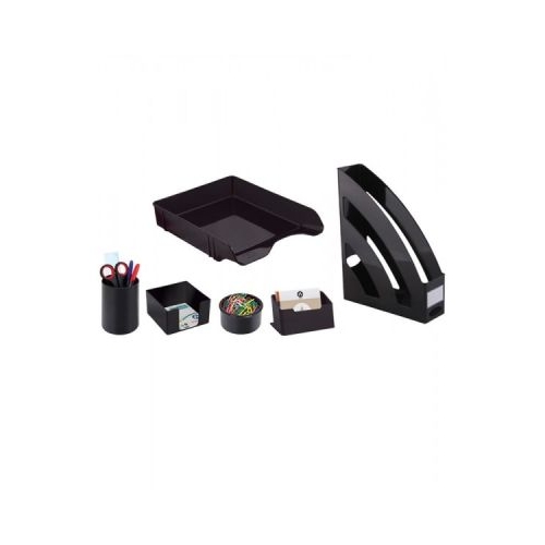 Set birou Ark 1397 6 piese plastic negru