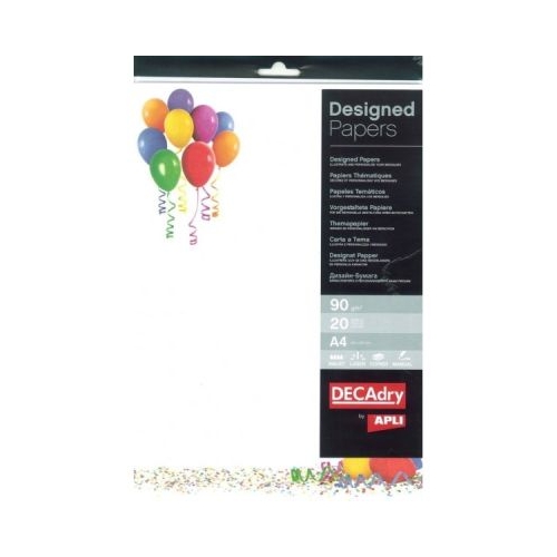 Hartie cu model balon A4 DECAdry 12455 90gmp set 20 coli