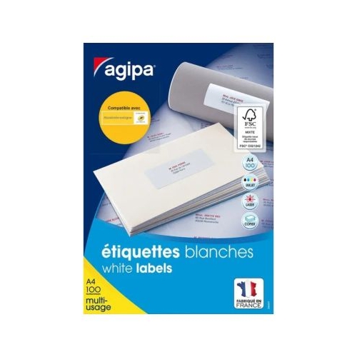 Etichete autocolante Agipa 114007 72A5 16x22mm alb set 16 coli 1152 etichete