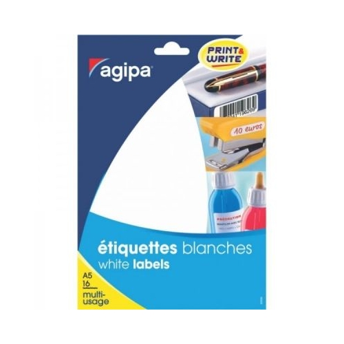 Etichete autocolante Agipa 111832 77A6 8 mm permanente rotund albastru top 6 coli 462 buc.