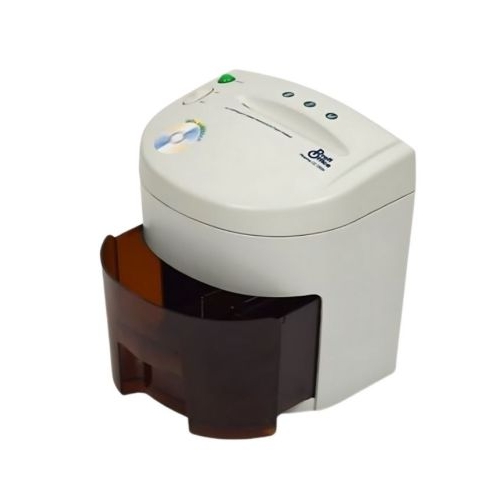 Distrugator documente automat ProfiOffice Piranha Disk CC 7 coli securitate P-3 taiere particule 4x32mm 250W cos 3 litri