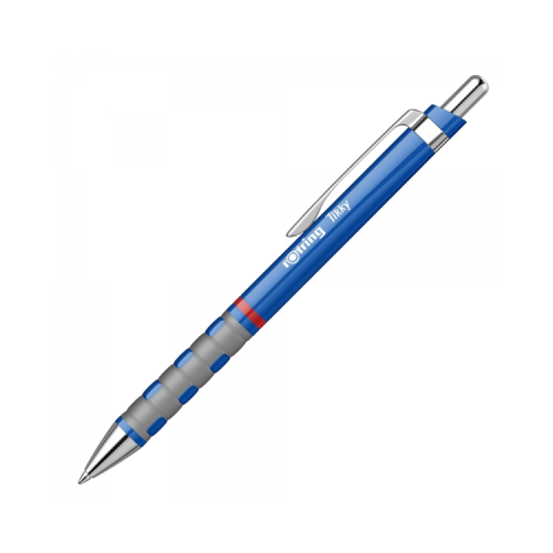 Pix cu bila Rotring Tikky 0. 7mm cu mecanism grip cauciucat albastru