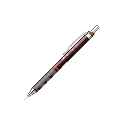 Creion mecanic Rotring Tikky 0. 5 mm corp plastic rezistent rosu burgundy cu guma de sters