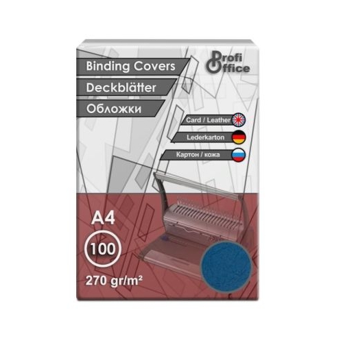 Coperta indosariere A4 ProfiOffice carton albastru imitatie piele 270gmp top cu 100 coli