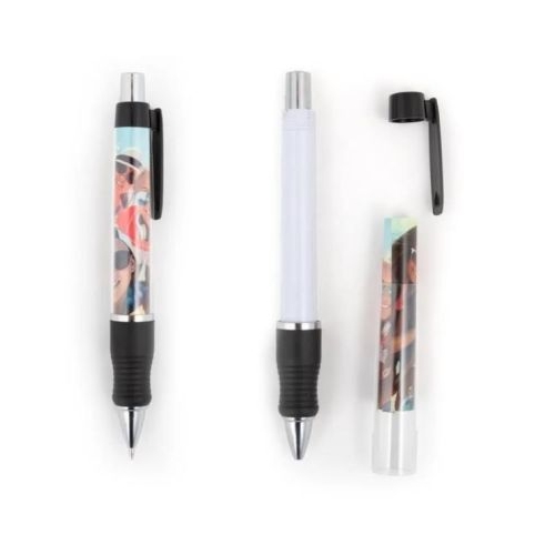Pix cu bila Trendhaus Photo Pen CH27586 cu mecanism corp transparent - poti introduce fotografie personalizata grip cauciucat