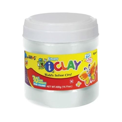 Plastilina Amos iClay 400g Alb