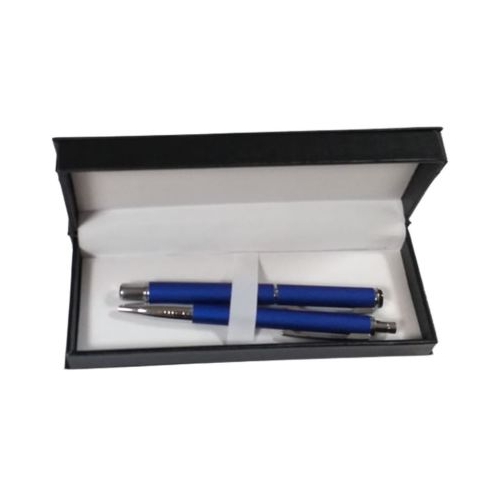 Set cadou stilou  pix Cresco Winner 880022 W-07 corp metalic albastru clips argintiu