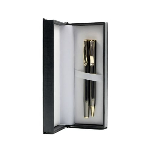 Set cadou stilou  pix Cresco Classic 830019 CL-05 corp metalic maro clips auriu