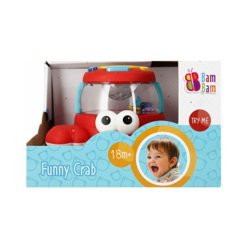 Jucarie bebelusi cu sunete crab interactiv Bam Bam 515139 18 luni