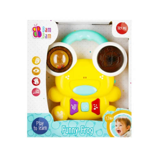 Jucarie bebelusi cu sunete si lumini broasca interactiva Bam Bam 515075 12 luni