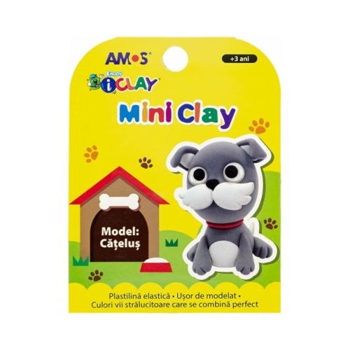 Plastilina Amos iClay AM-27 30g Model Catelus cutie 4 culori
