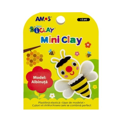 Plastilina Amos iClay AM-27 30g Model Albinuta cutie 4 culori