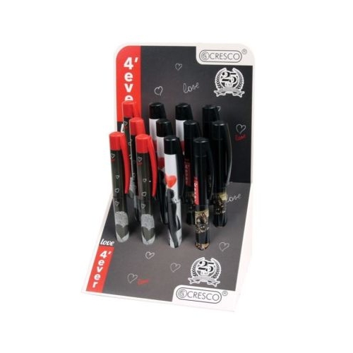 Stilou Cresco Love 4Ever E280092-R penita iridium alimentare rezerve corp plastic diverse culori model inimi