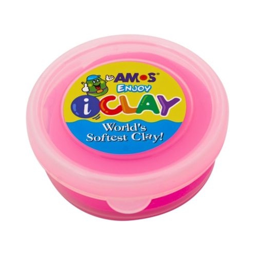 Plastilina Amos iClay PVCIC18G 18g Roz fluorescent