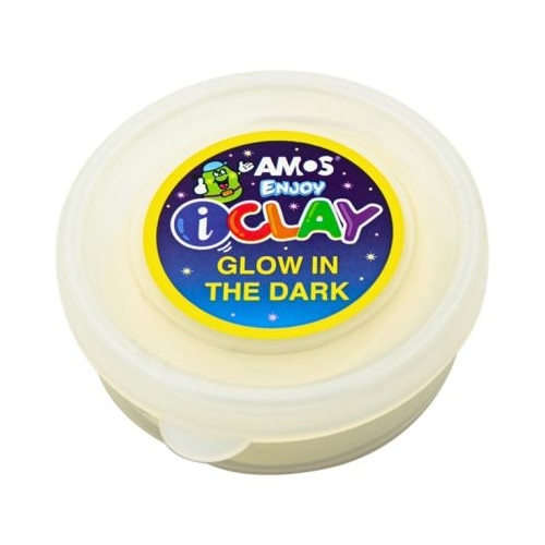 Plastilina Amos iClay PVCIC18G 18g Alb fluorescent