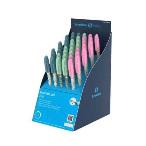 Stilou Schneider Zippi Fanny Safari 168920  306742  STI182 penita iridium M alimentare rezerve grip ergonomic roz