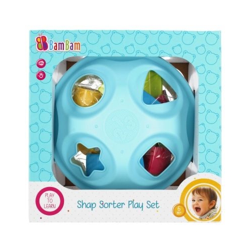 Jucarie bebelusi sortator cu 4 forme Bam Bam 453701 6 luni