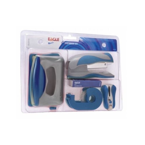 Set accesorii de birou Eagle Alpha J5023CD albastru