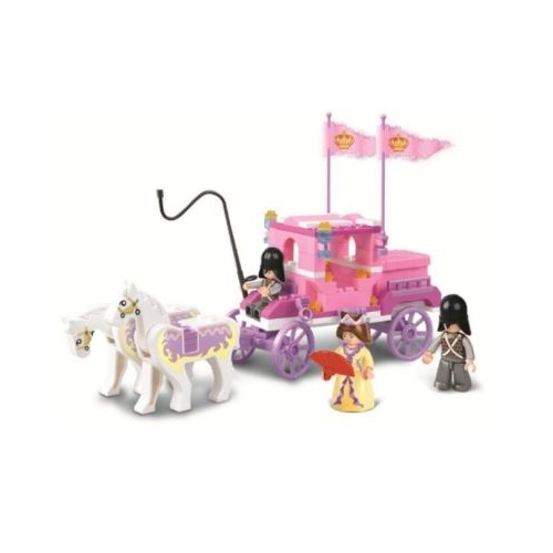 Joc de constructie Trasura regala pvc Sluban M38-B0250 137 piese 26x19x4. 5cm