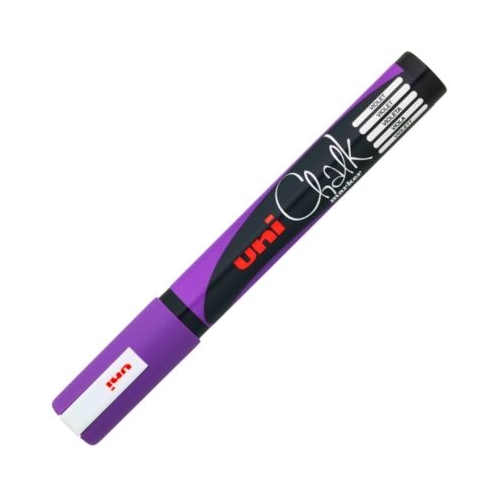 Marker cu creta UNI Chalk PWE-5M varf rotund 1. 8-2. 5mm Violet