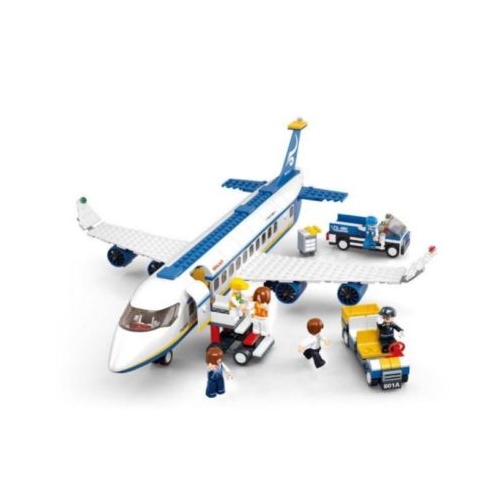 Joc de constructie Avion pvc Sluban M38-B0366 463 piese 42. 5x33x6. 7cm