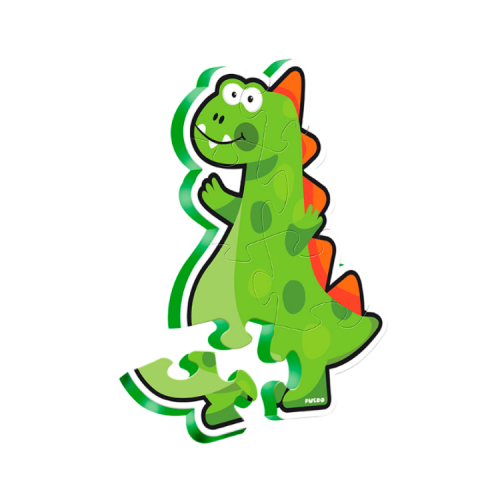 PUZZLE DIN SPUMA EVA MAXI CU 10 PIESE VERDE PUEDO