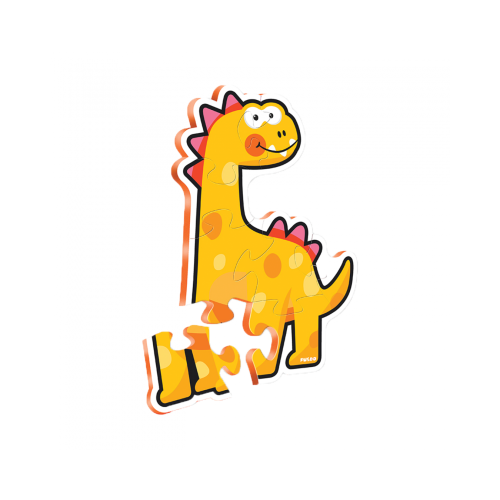 PUZZLE DIN SPUMA EVA MAXI CU 10 PIESE PORTOCALIU PUEDO