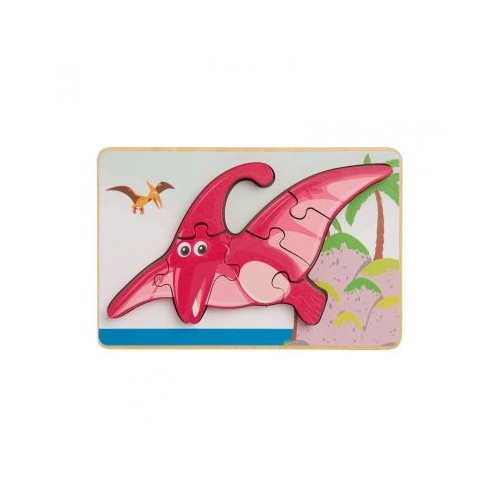 PUZZLE DIN LEMN PTERODACTIL 8 PIESE MOMKI