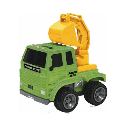 VEHICULE CU FRICTIUNE SCARA 1/43 10CM EXCAVATOR VERDE