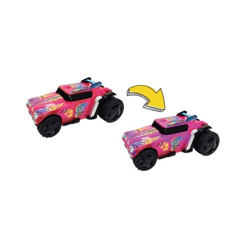 MASINUTA CU LUMINI SUNETE SI SISTEM PULLBACK RACER SCARA 1/24 ROZ