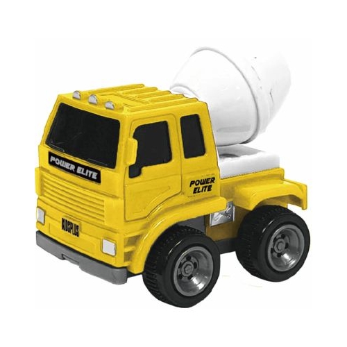 VEHICULE CU FRICTIUNE SCARA 1/43 10CM BETONIERA GALBENA