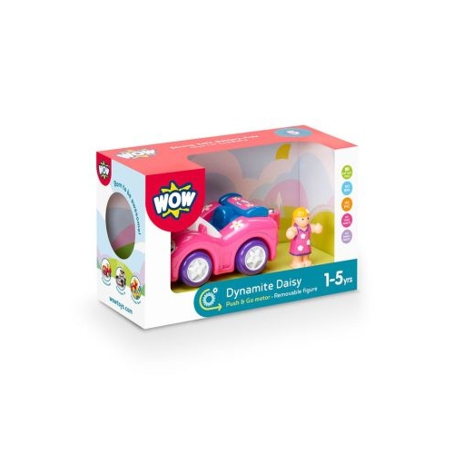 Jucarie pentru copii Masina de curse roz Dynamite Daisy WOW Toys