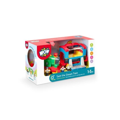 Jucarie pentru copii Tren cu vagon Sam the Steam Train WOW Toys