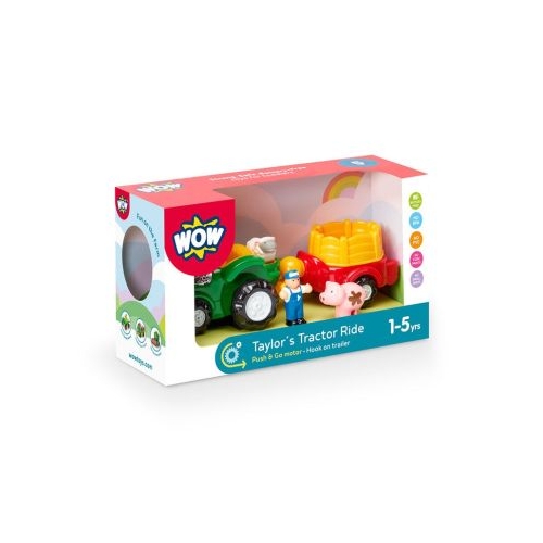 Jucarie pentru copii Tractor cu remorca Taylors Tractor Ride WOW Toys