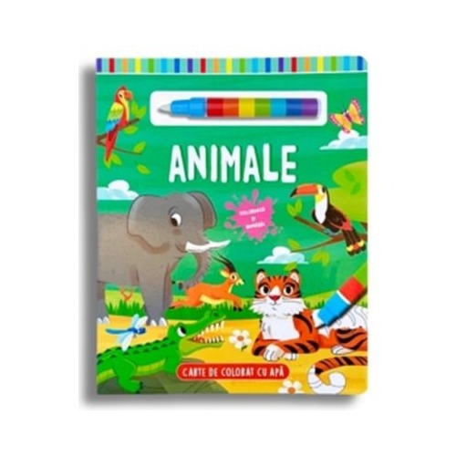 Animale. Carte de colorat cu apa