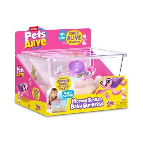 Pets Alive - Set de joaca interactiv, Mama Testoasa si puii sai