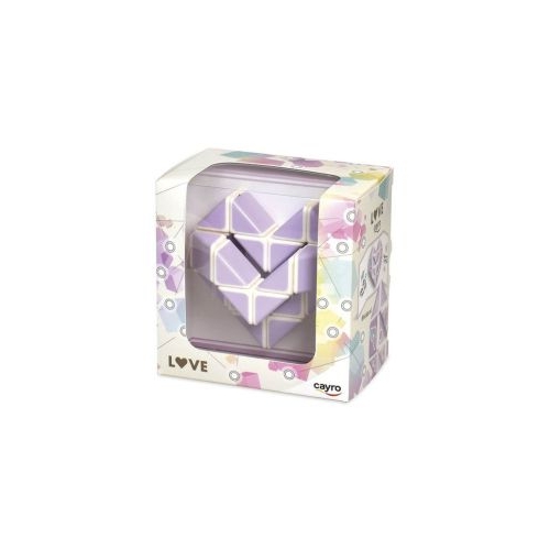 Puzzle logic sarpe, in forma de inima 3D, mov, cu colectie de stickere tematice, Cayro