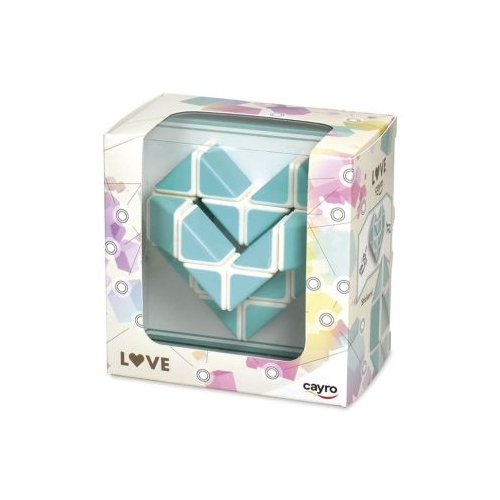 Puzzle logic sarpe, in forma de inima 3D, verde, cu colectie de stickere tematice, Cayro